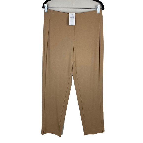 J Jill Wearever Pull On Forward Seam Slim Ankle Pants Tan Camel Small Petite - Picture 1 of 10